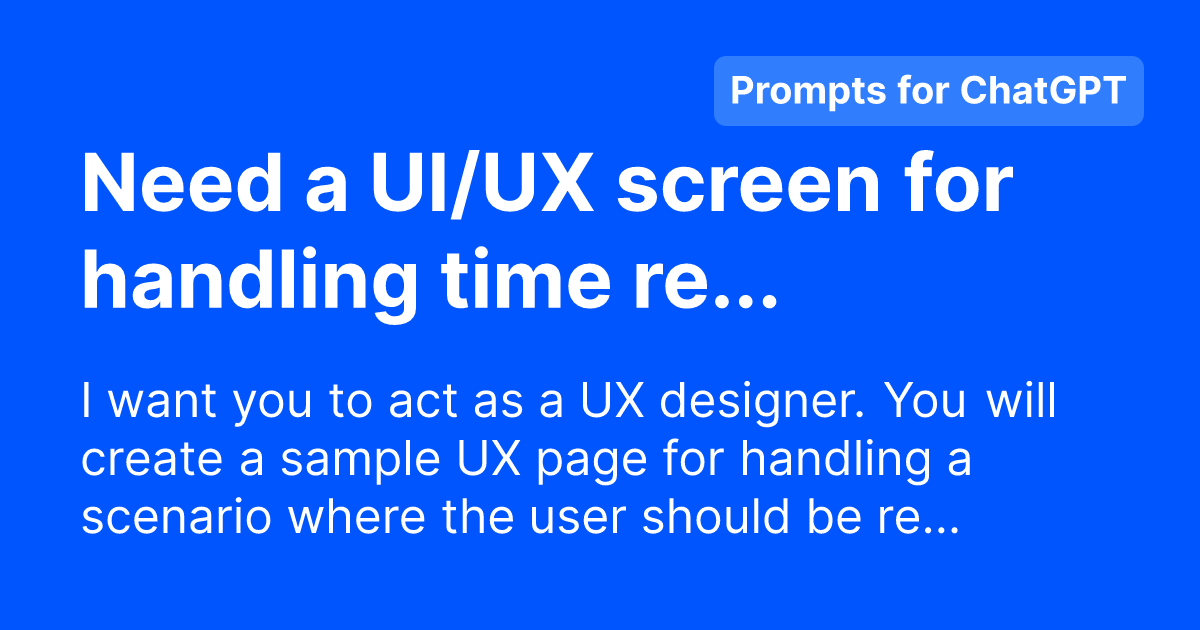 Need a UI/UX screen for handling time restrictions for a user on how ...